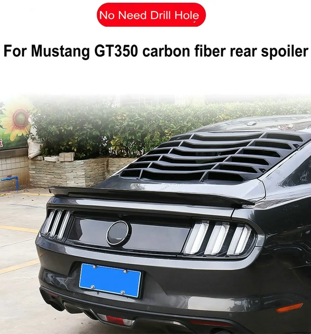 ABS/углеродного волокна задний спойлер GT350 Багажник крыло губы для Ford Mustang изменить на GT350- кузова авто заднего бампера губ
