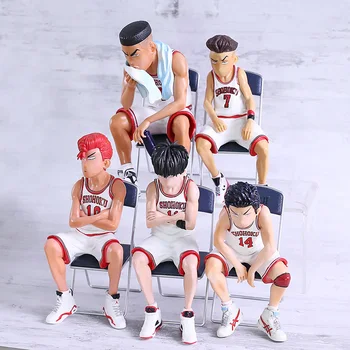 

Anime Slam Dunk Hanamichi Sakuragi Rukawa Kaede Mitsui Hisashi Miyagi Ryota Akagi Takenori PVC Figure Model Toy