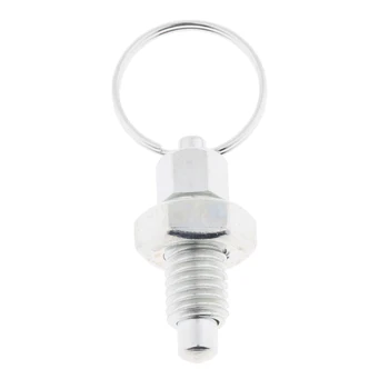 

2 Pcs M8 Steel Spring Plunger Indexing Plungers with Pull Ring