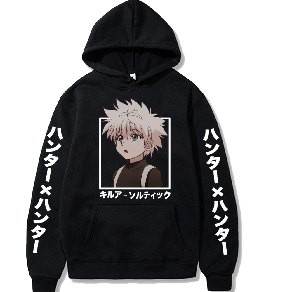 Hunter X Hoodie Anime Hoodies Loose Sweatshirts Long Sleeve Pullover Winter Warm Women's Clothes Men's Clothing | Мужская одежда