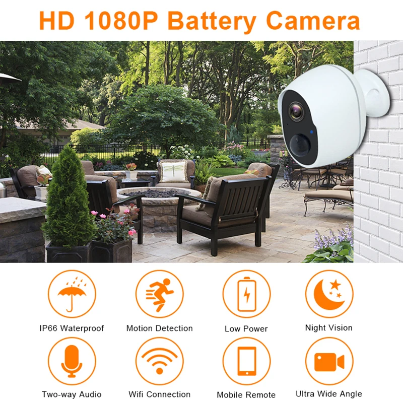 24 часа Wifi камера 2MP 1080P детский монитор Беспроводная купольная ip двухсторонняя
