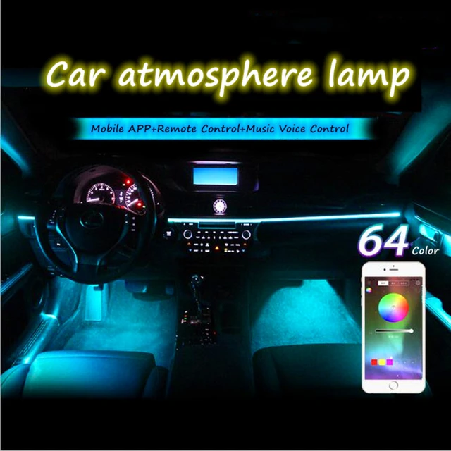 Ambient LED Strip Light Kit For Car Neon Foot Light With Remote APP Voice  Music Control Atmosphere Decor Interior Lighting Lamps - AliExpress