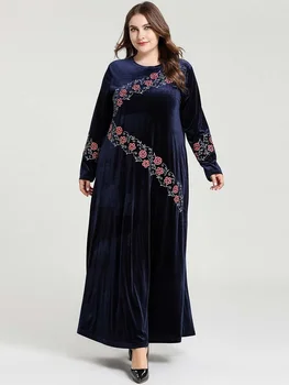 

Velvet Abaya Dubai Turkish Muslim Dress Turkey Hijab Dress Abayas Islamic Clothing For Women Moroccan Kaftan Caftan Robe Turque