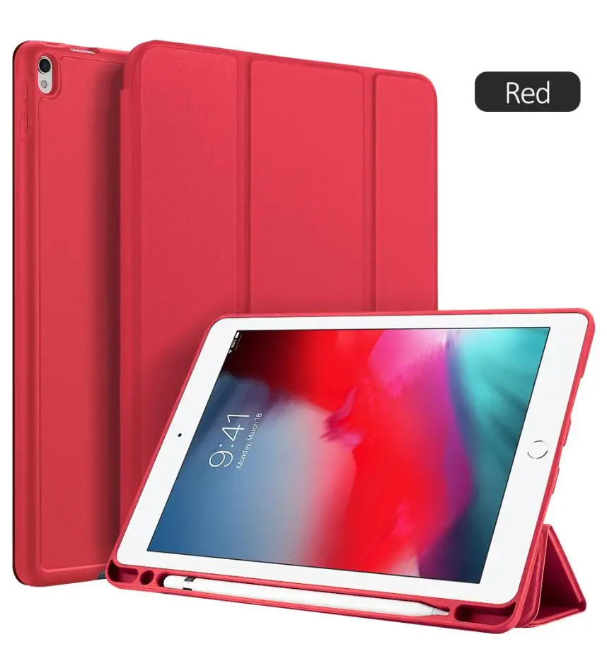 Красный Mart чехол для iPad Air 3 гладкая кожа PU кожаный чехол для iPad Pro 10,5 авто сна/Пробуждение легкая подставка чехол - Цвет: Красный