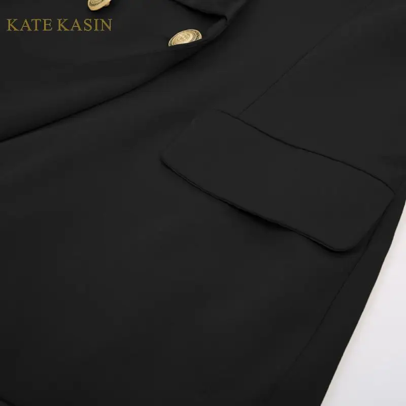 Kate Kasin женские простые классические Пиджаки, куртки, нагрудные подплечники, Блейзер, Женское пальто, Офисная Женская верхняя одежда, Рабочий костюм, куртка