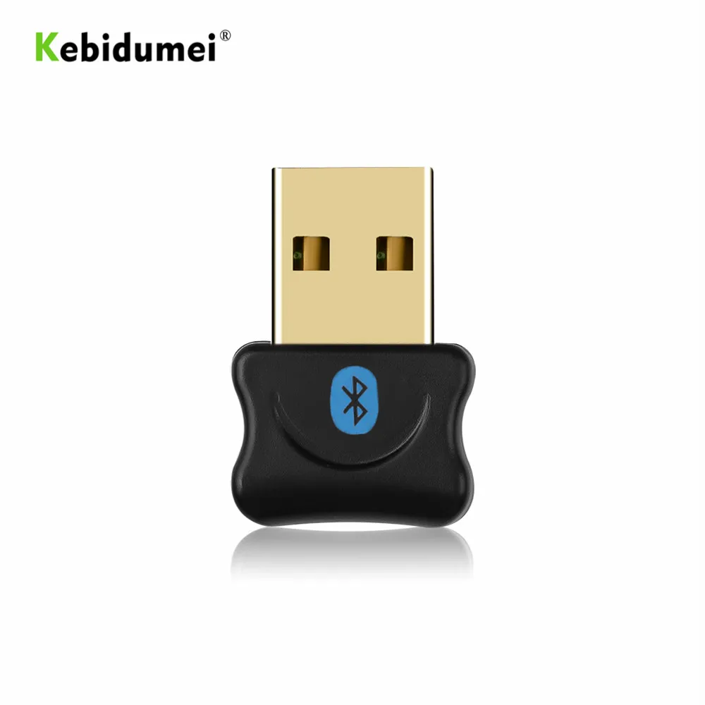 Kebidumei adaptador Bluetooth USB Bluetooth 5,0 Dongle para computadora PC receptor de música altavoz adaptador de hasta 10M de alcance inalámbrico