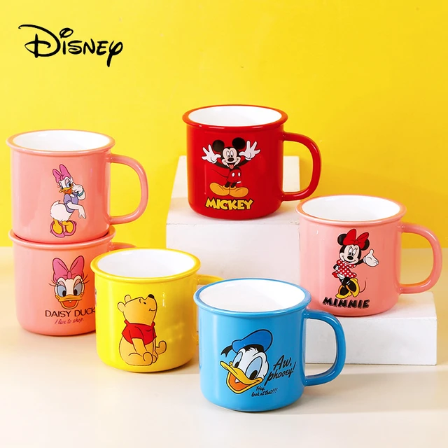 Disney Mickey Mouse Cartoon Mugs Coffee Cups Cute Minnie Mouse Daisy Milk  Breakfast Mugs Kawaii Tea Cup Set Family Cup