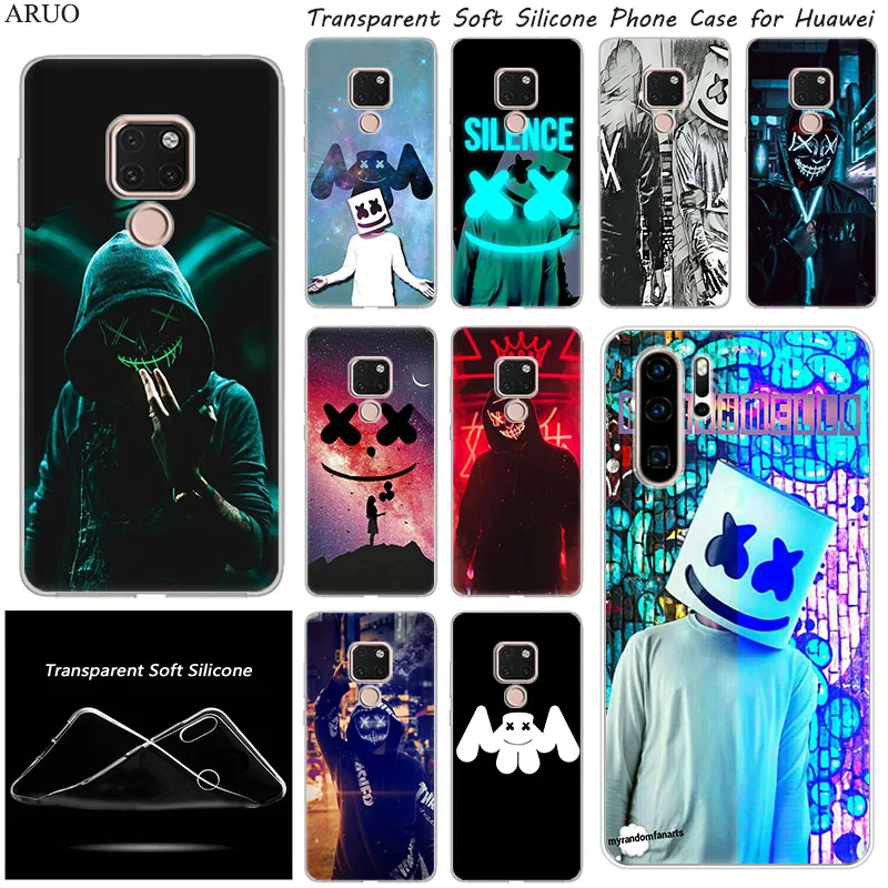 Чехол для телефона DJ marshmallow мягкий силиконовый чехол из ТПУ Huawei Y5P Y6P P10 Y52018 Mate 10 20