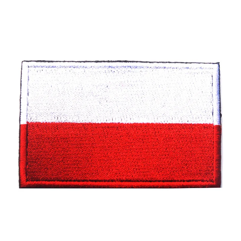 Вышитая наклейка на липучке с флагом для европейской Индонезии и Польшей
