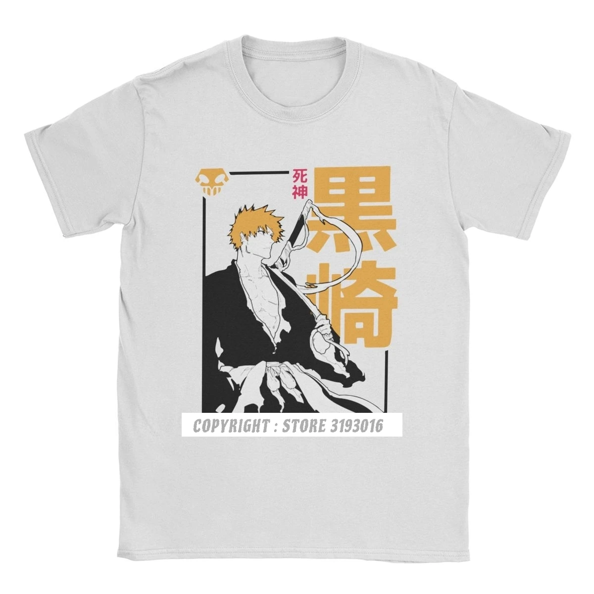 Отбеливающие футболки Ichigo мужские Kurosaki аниме Hitsugaya Toushirou Kuchiki хлопковая футболка