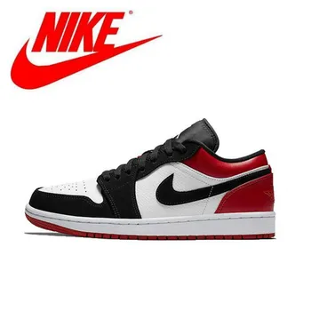 

Nike Air Jordan 1 Low Black Toe Original Men Shoes breathable Lightweight Women Basketball Shoes Sports Sneakers 553558-116