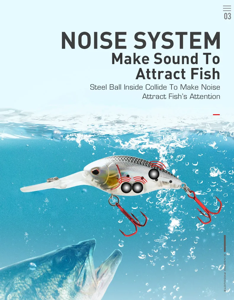 Царство Crankbait жесткая приманка для рыбалки Atificial Minnow Jerkebait 62 мм 16,5 г/21,8 г медленно Тонущая система шума модель 5380
