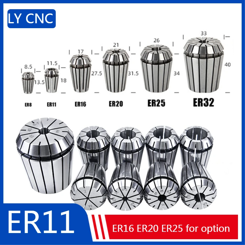 

1-7mm ER11 Milling Collet Set Precision spring collet chuck For CNC Engraving Machine & Milling Lathe Tool