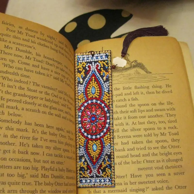 5D DIY алмазная живопись кожа Закладка с кисточкой книжные знаки особой формы Алмазная вышивка DIY ремесло