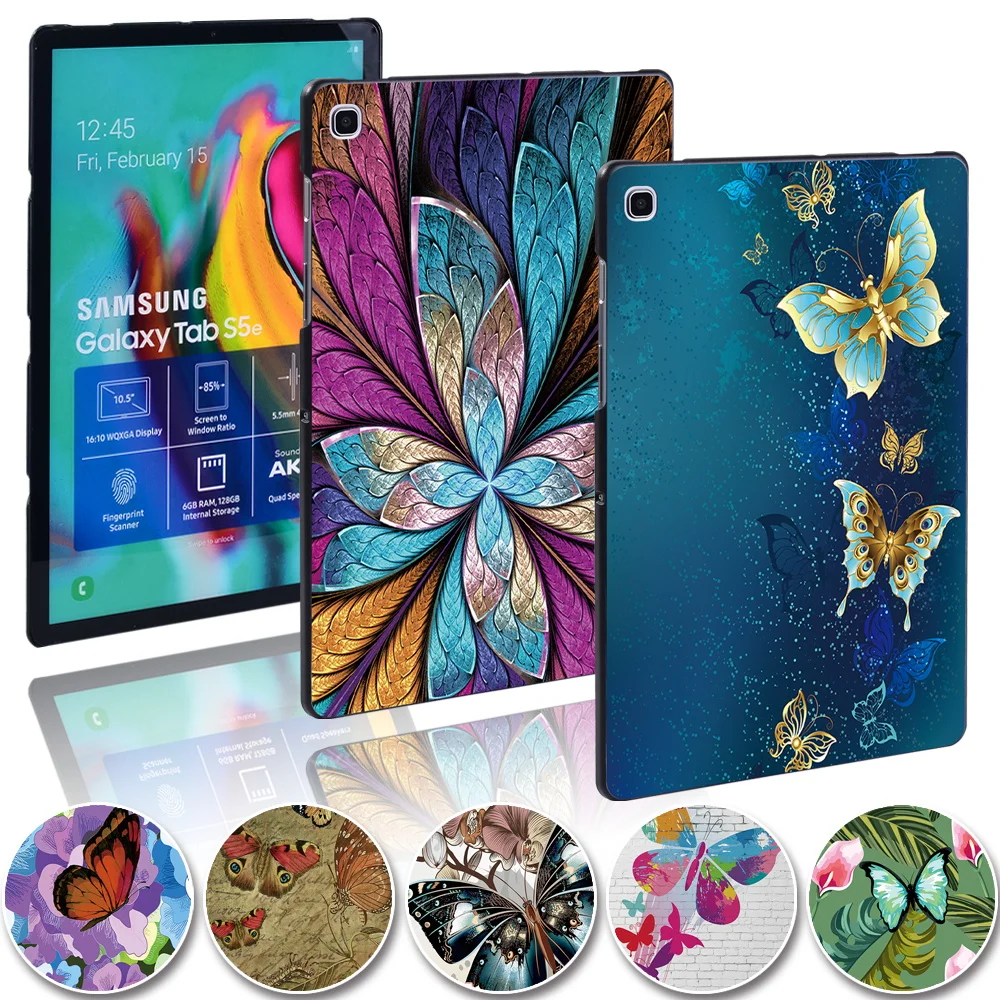 

Printed Butterfly Tablet Cover Case for Samsung Galaxy Tab A A6 7.0/9.7/10.1/10.5 Inch/Tab E 9.6"/Tab E S5E Plastic Case + Pen
