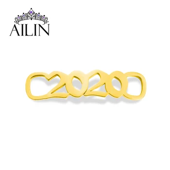 

AILIN Women Men Fashion Stainless Steel Custom Year Shoelace Buckle Personlised Nameplate Customized Shoe Jewelry Accessories