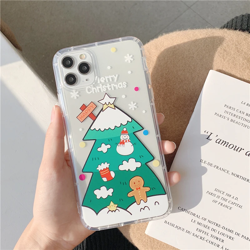 Чехол для телефона с изображением рождественской елки Милу оленя для Iphone X Xs Xsmax Xr, мягкий ТПУ чехол для Iphone 7 8 plus, задняя крышка