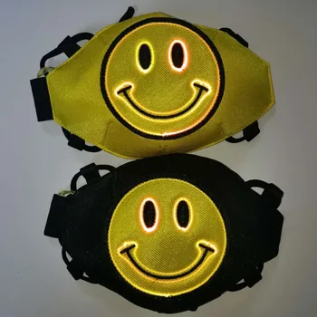 

LED Luminous Mask Voice Control Line Clause Smile Face Pattern Upgraded Mask for Festival Party Celebrating New