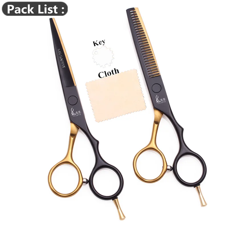 M1029 Jin D 5.5N Hair Cutting Scissors 5.5 Mr Rabbit JP Steel Thinning Shears Professional Hairdressing Scissors Finger Rest Haircut Shears M1029 - Цвет: M1029 Jin D 5.5N