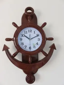 

Home Polaris rudder bell Silent Creative Clock in the Living Room Rocking clock Modern living room Mediterranean quartz