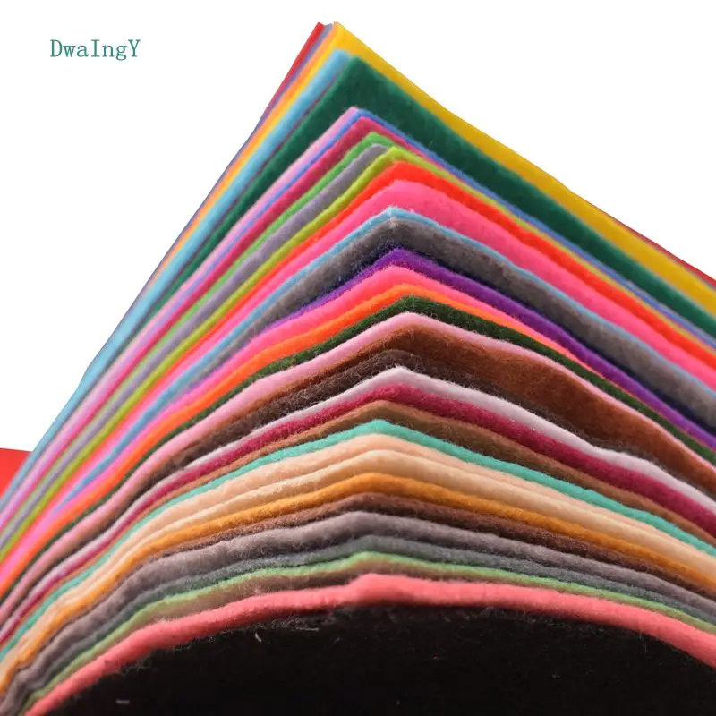 40pcs/lot Non Woven Felt Fabric Polyester Soft Felt Home Decoration Pattern Bundle DIY Sewing Craft 30x30cm/pcs