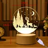 Christmas Decorations for Home Tree Elk Christmas 3D Acrylic USB Night Light Xmas Gift Navidad 2022 New Year Home Decore Garland ► Photo 2/6