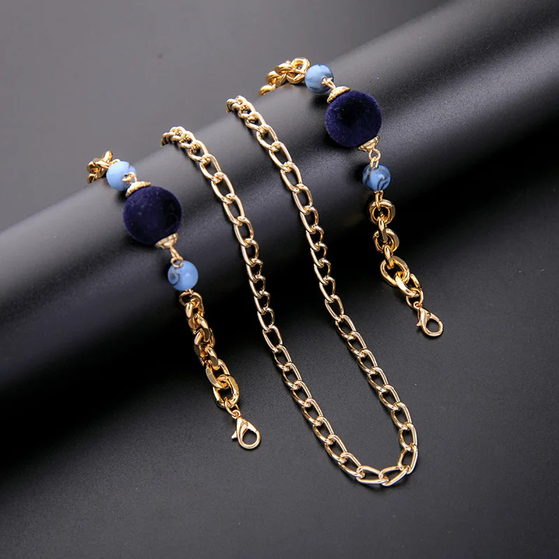 Punk Cute Fashion Jewelry Sunglasses Mask Chains For Women Acrylic Pearl Crystal Eyeglasses Chains Lanyard Glass