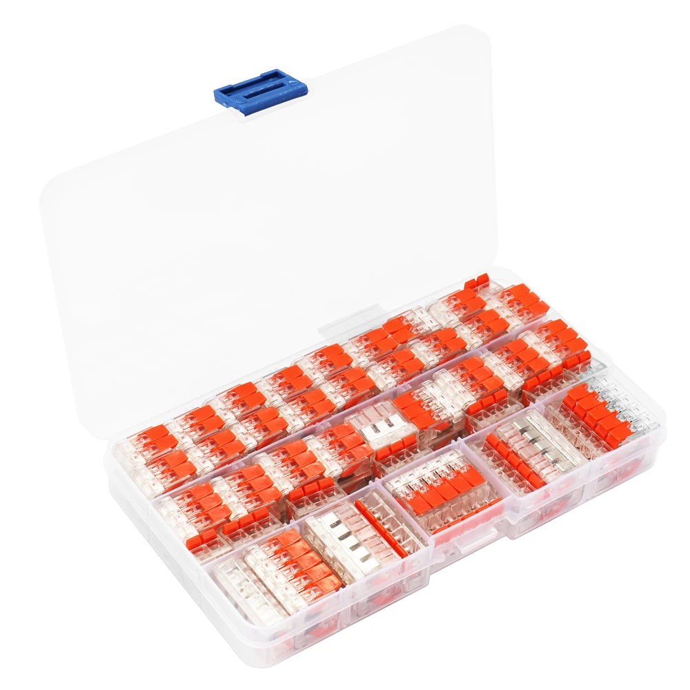 

Hot New 75pcs Cable Connector Wire Universal Junction Compact Box Connectors Quick Terminals with 2Way 3Way 5Way