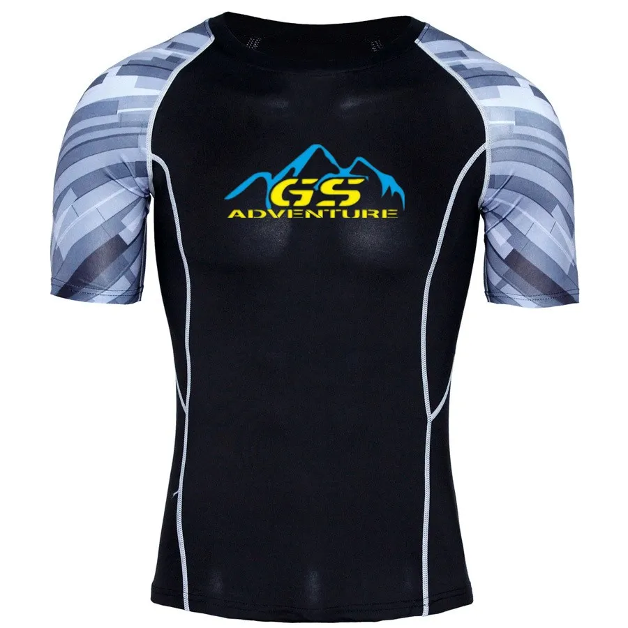 color 5 ADVENTURE GS напечатанная 3D мужская футболка фитнес быстросохнущая футболка с коротким рукавом компрессионная Мужская рубашка ММА футболка мужские s Топы лето - Цвет: color 5