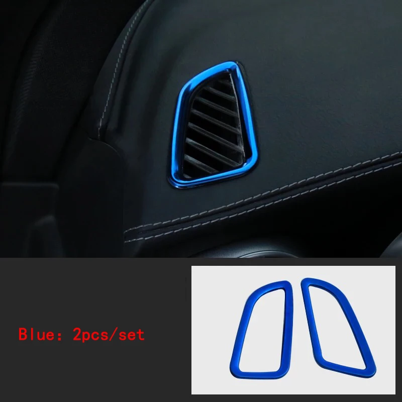 Для- Mercedes Benz class C w205 amg c63 glc x253 c253 coupe крышка приборная панель розетка полосы аксессуары - Название цвета: blue  2pcs