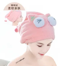 Настраиваемая сухая шапка для волос женская сухая шапочка для волос милый мультяшный Единорог кошка водопоглощающая скорость сушки волос шапочка-полотенце для душа Япония