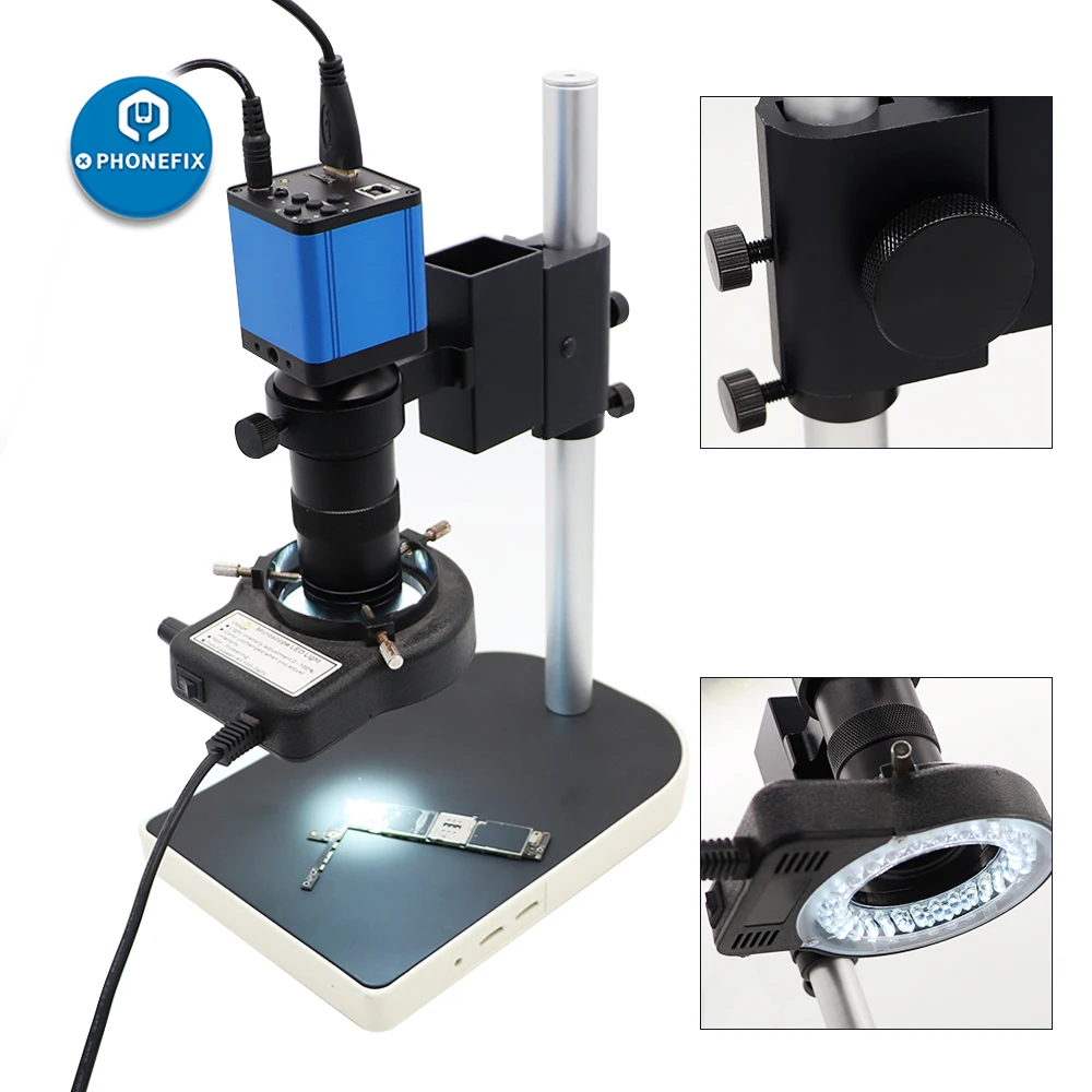 digital suporte pequeno microscópio conjunto 180x c-montagem