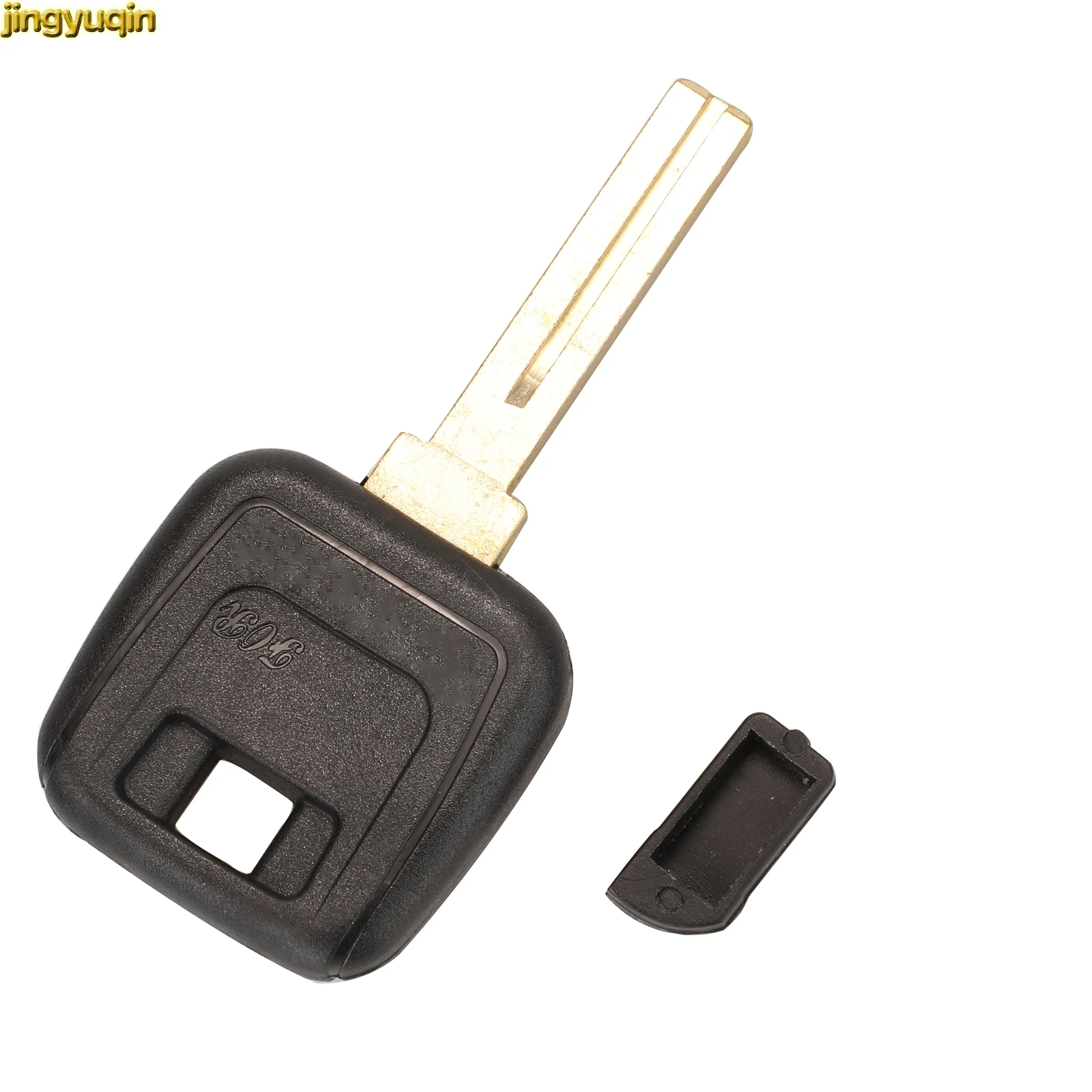 Jingyuqin 10pcs Remote Car Key Fob Shell With ID48 Transponder Chip For Volvo S40 V40 D30 S60 S80 XC90 XC60 Uncut NE66 Blade original car keyless smart remote key 433mhz with 8a chip for volvo s90 s60 s40 xc60 xc90 2016 2020 year full keyless remote key