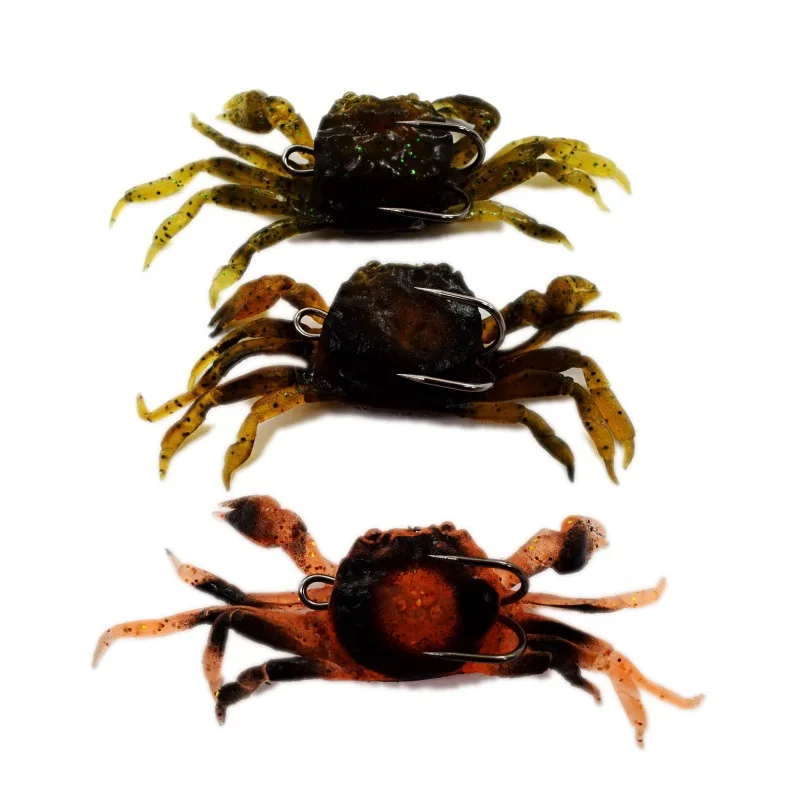 

Lure Bionic Soft Bait 3D Model with Hook Soft Crab Soft Bait Supply of Goods