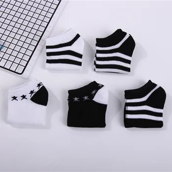 

5 Pairs Summer Cartoon Cotton Thin Women Casual Cotton maple leaf ankle Funny Happy Sock For Female Girls Boat Socks