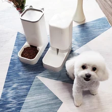 

Pet Cat food bowl 2.1kg Automatic Feeder with Dry Food Storage Cat Drinking Water bowl High Quality Safety Material pet supplies