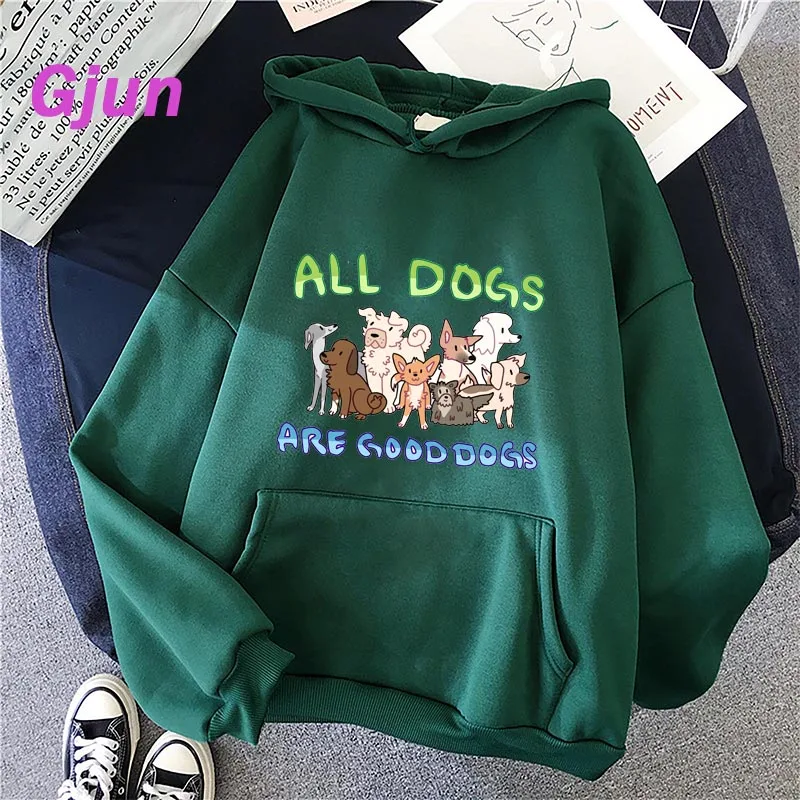 All Dogs Are Good Dogs Women Sweatshirts Vintage Kawaii Clothing