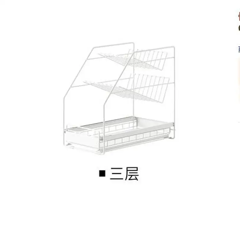  Wrought iron kitchen sink rack floor-standing separation multi-layer finishing shelf kitchen applia - 4000139747513
