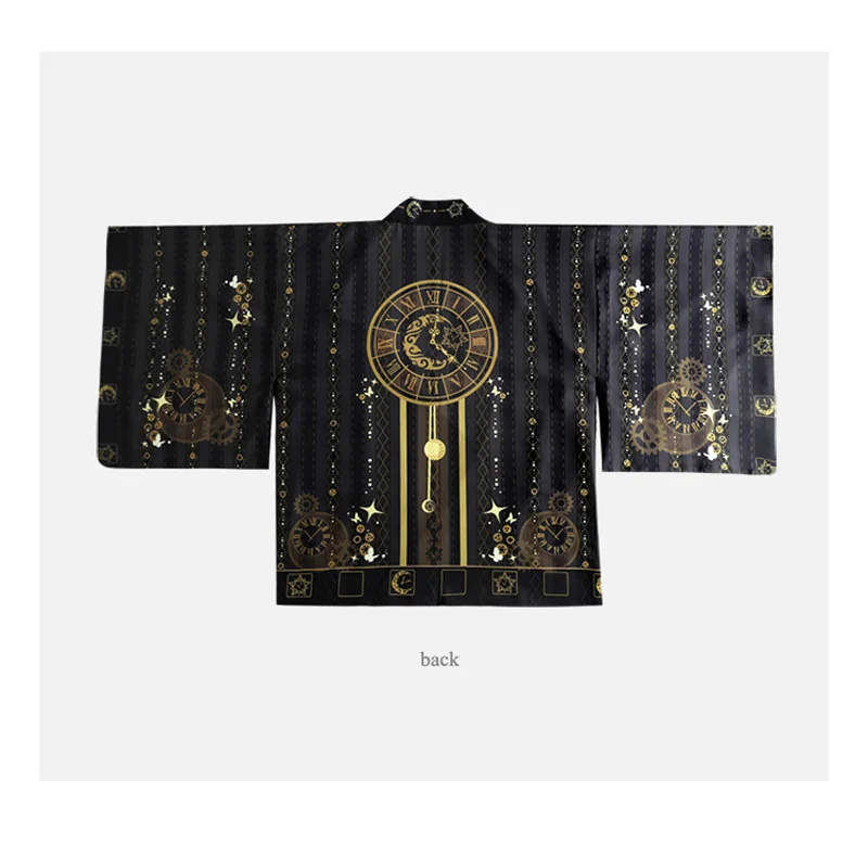 Японское кимоно кардиган шифоновое японское платье уличная блуза Femme T длинное Косплей Аниме традиционное черное плюс размер