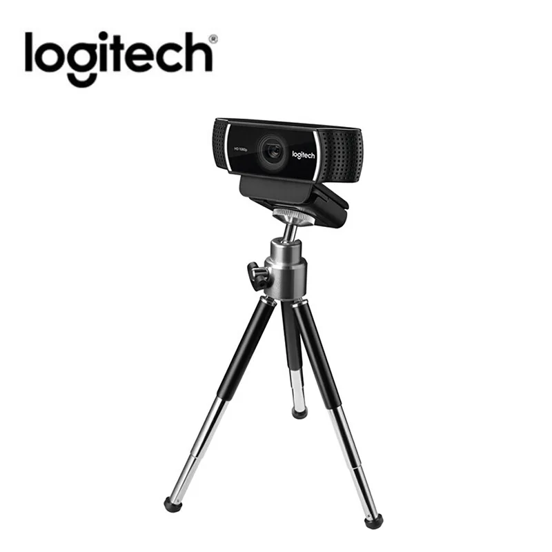 Веб-камера logitech C922 Pro 1080P 30FPS Full HD потоковая передача видео якорная камера Автофокус Встроенный микрофон веб-камера с штативом Новинка