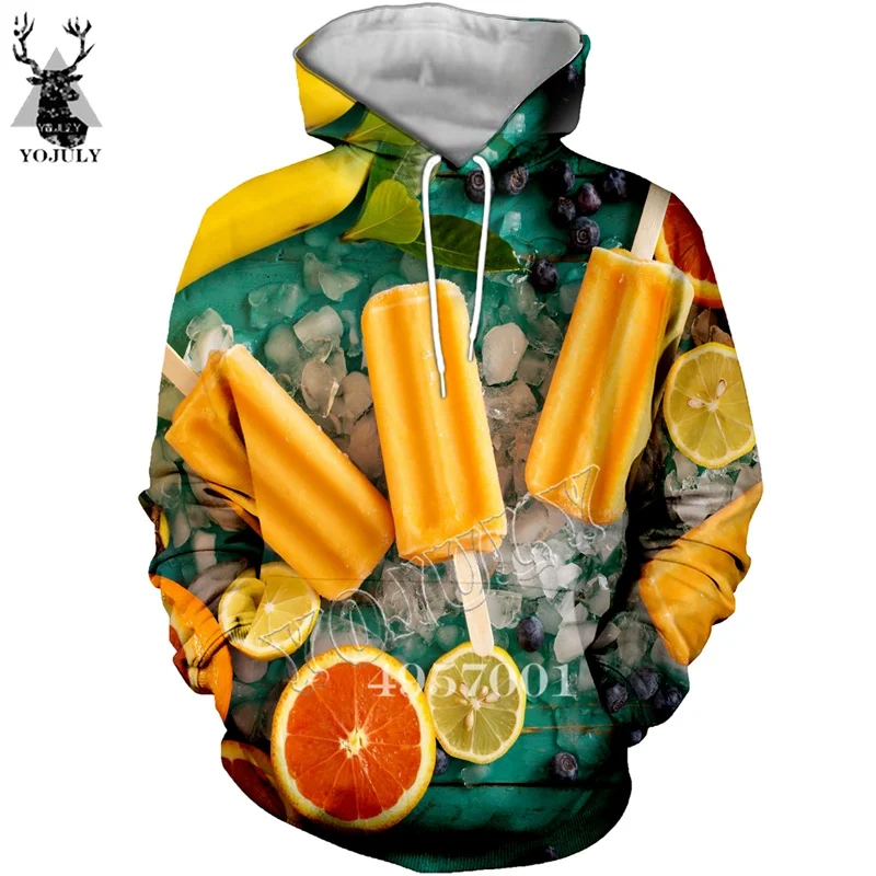 

Men Street wear Pullover/Long Pant Summer Child Casual t shirt top Fruit popsicle 3D Print Harajuku Sweatshirts Zip Hoodie Y626