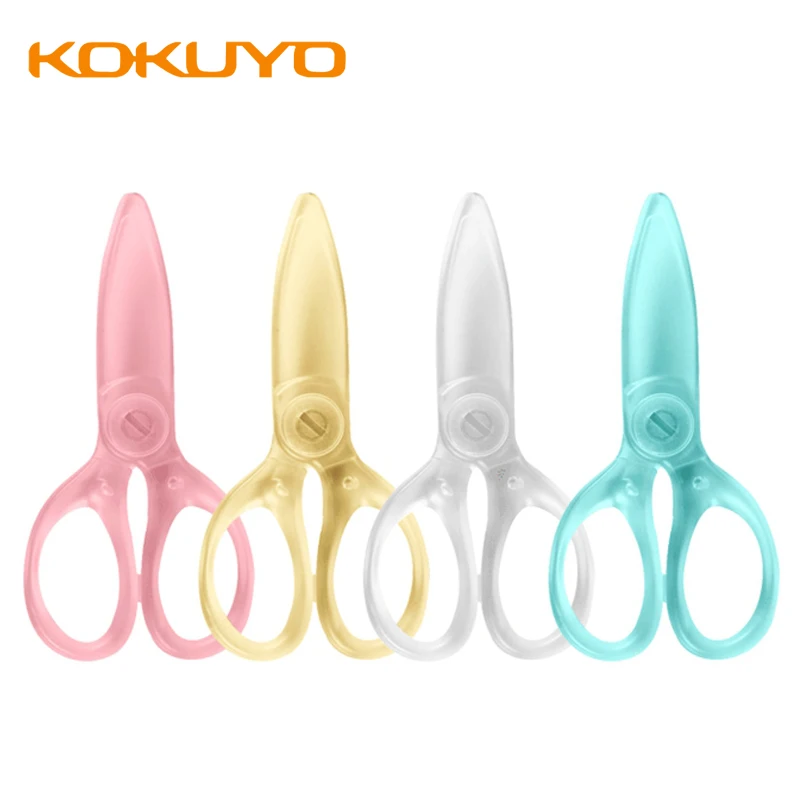 1pcs KOKUYO Scissors Safety Resin Children's Scissors Pastel