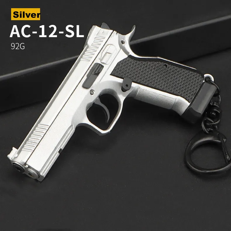 Gun 92G Tactical Pistol Shape Keychain Weapon Keyring Key Chain Ring Trend Mini