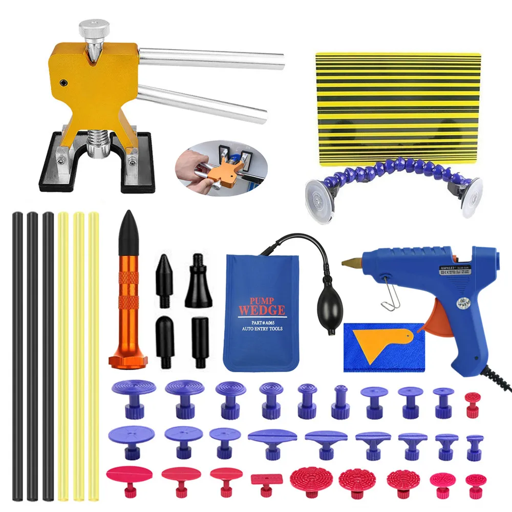 

Paintless Dent Repair Removal Ultra Tool Kit Screw On Tip Set for auto body dent repair tool