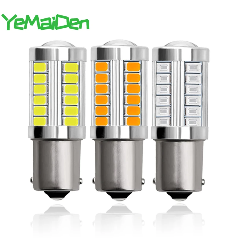 1x 1157 BAY15D LED Bulb P21W PY21W 1156 BA15S LED Turn Signal Light 12V 6500K 5630 33 SMD Car Parking Brake Reverse Lamp Red