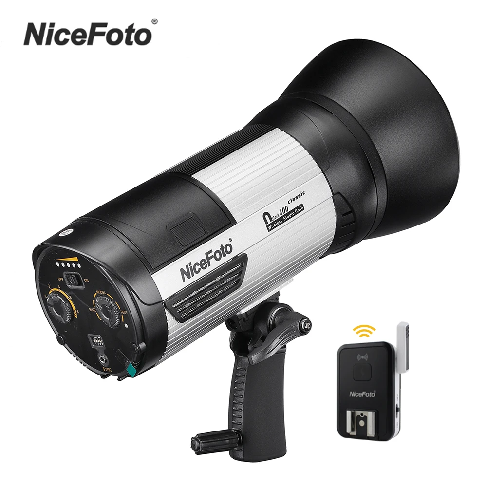 

NiceFoto N-Flash 400 400Ws Wireless Studio Strobe Flash Light Lamp 1/8000s HSS Bowens Mount with Built-in 6000mAh Battery