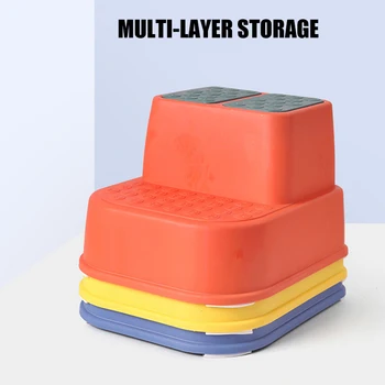 

Multi-Function Step Stool Anti-Slip Thicken Footstool Single/Double Layers Stool for Kids Children HYD88