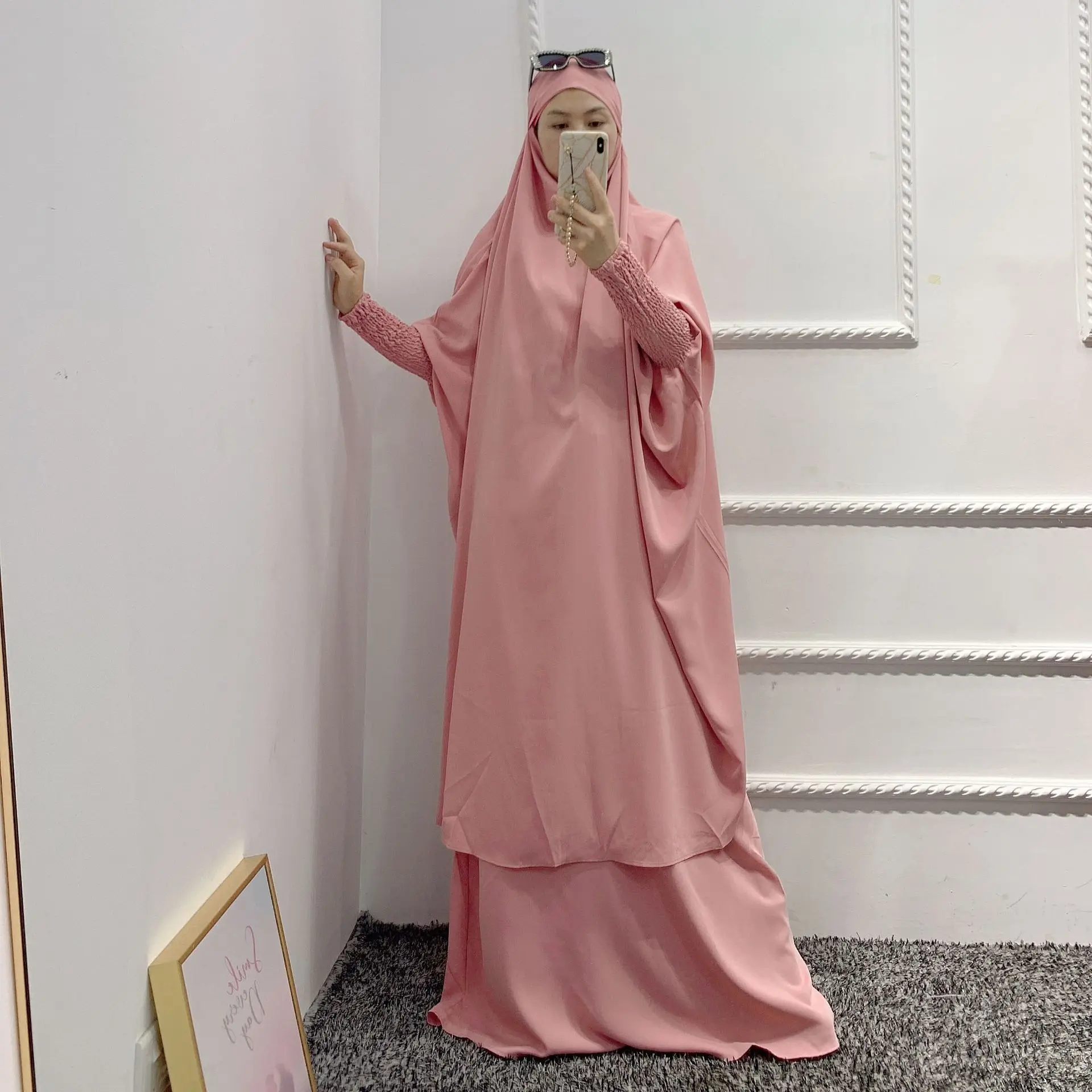 Abito da preghiera per donne musulmane Abaya Plus Size Kaftan Abayas