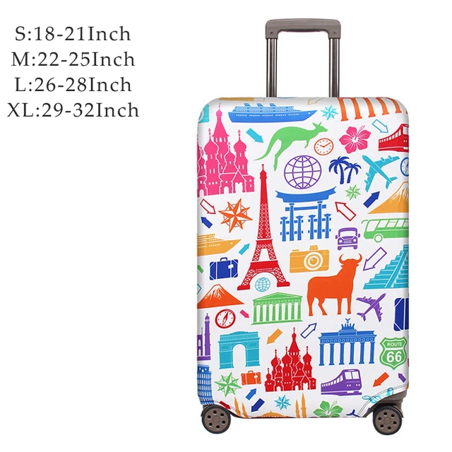 Suitcase Case 5 Эластичный уплотненный Чехол для багажа, защитный чехол для 1"-32", Чехол для костюма, аксессуары для путешествий, чехол для багажа, защитные чехлы 293 - Цвет: Suitcase Case 5