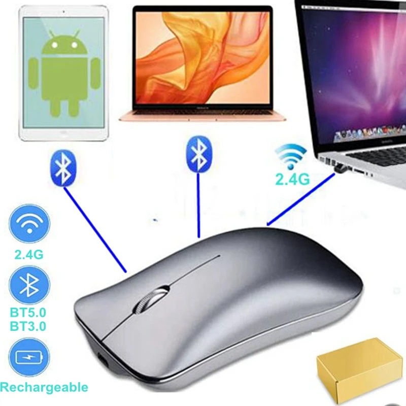 Bluetooth мышь компьютерная беспроводная 2 4 ГГц 3 режима с микрофоном|Мыши| |
